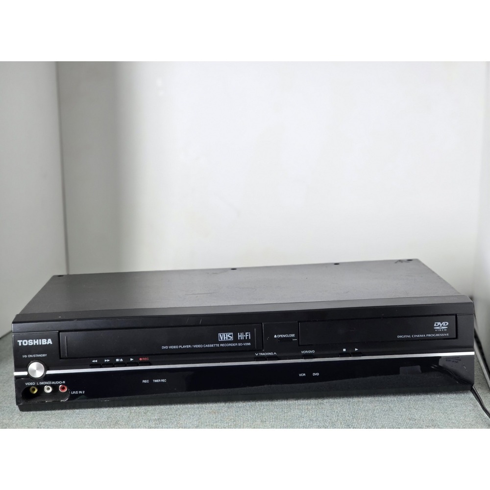 Toshiba DVD/VCR Combo Player SD-V296-K-TU Component Coaxial Cassette Recorder